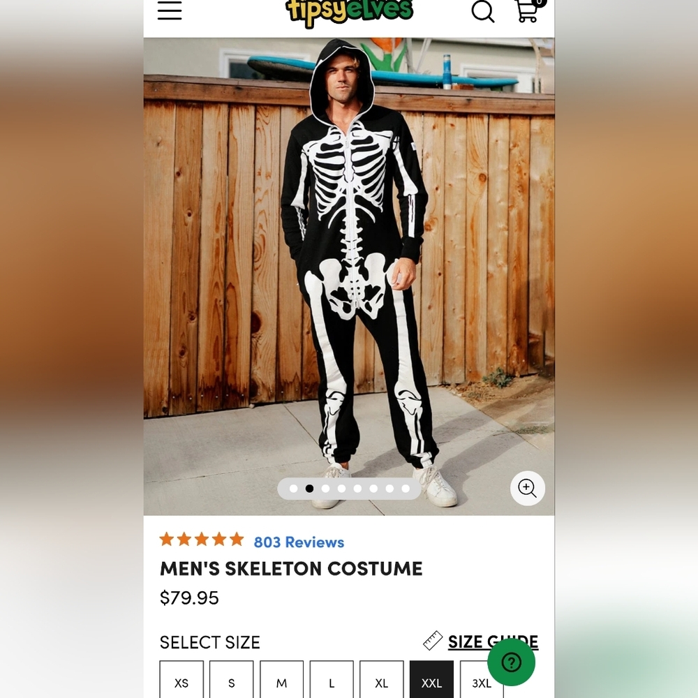 Unisex Skeleton Hooded Jumpsuit